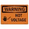 Signmission Safety Sign, OSHA WARNING, 3.5" Height, 5" Width, High Voltage, Landscape, D-35-L-12639 OS-WS-D-35-L-12639 - alternate 1
